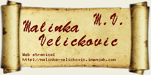 Malinka Veličković vizit kartica